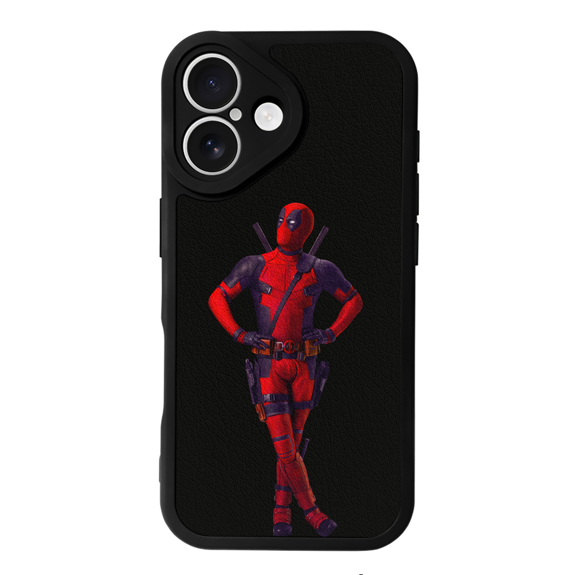 （画像用） Deadpool デッドプール 【iPhone 16シリーズ対応】シリコンスマホケース（レザー調） 材質：シリコン